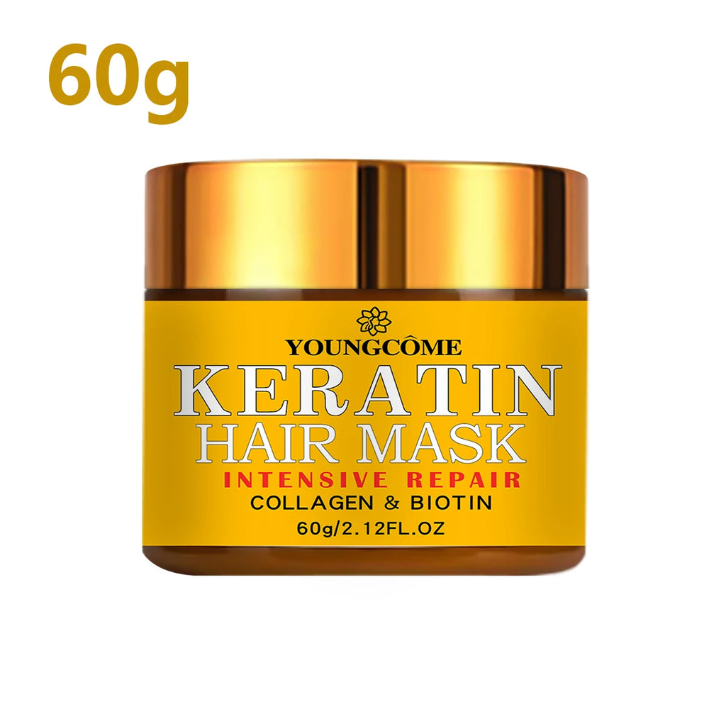 Bloom & Bare Keratin Repair Hair Mask – Frizz Control & Shine