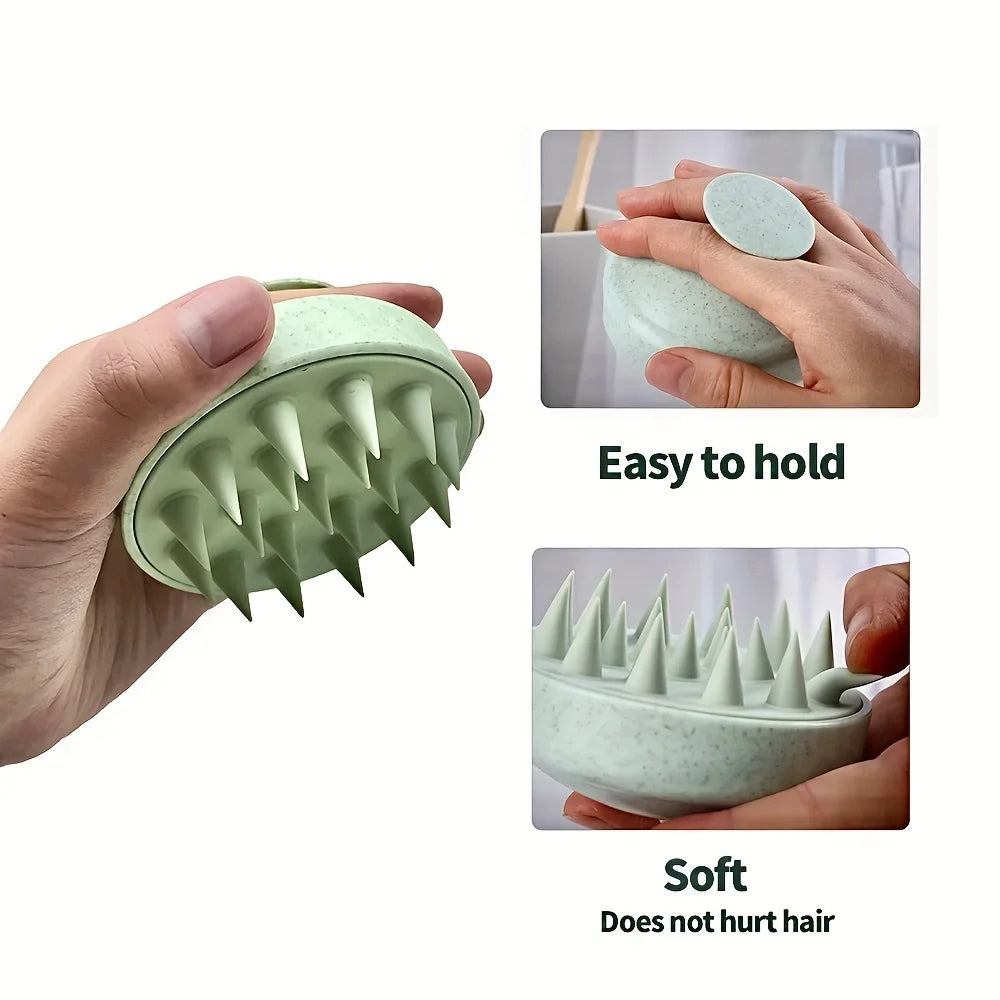 Bloom & Bare Scalp Massage Brush – Silicone Hair Growth Stimulator