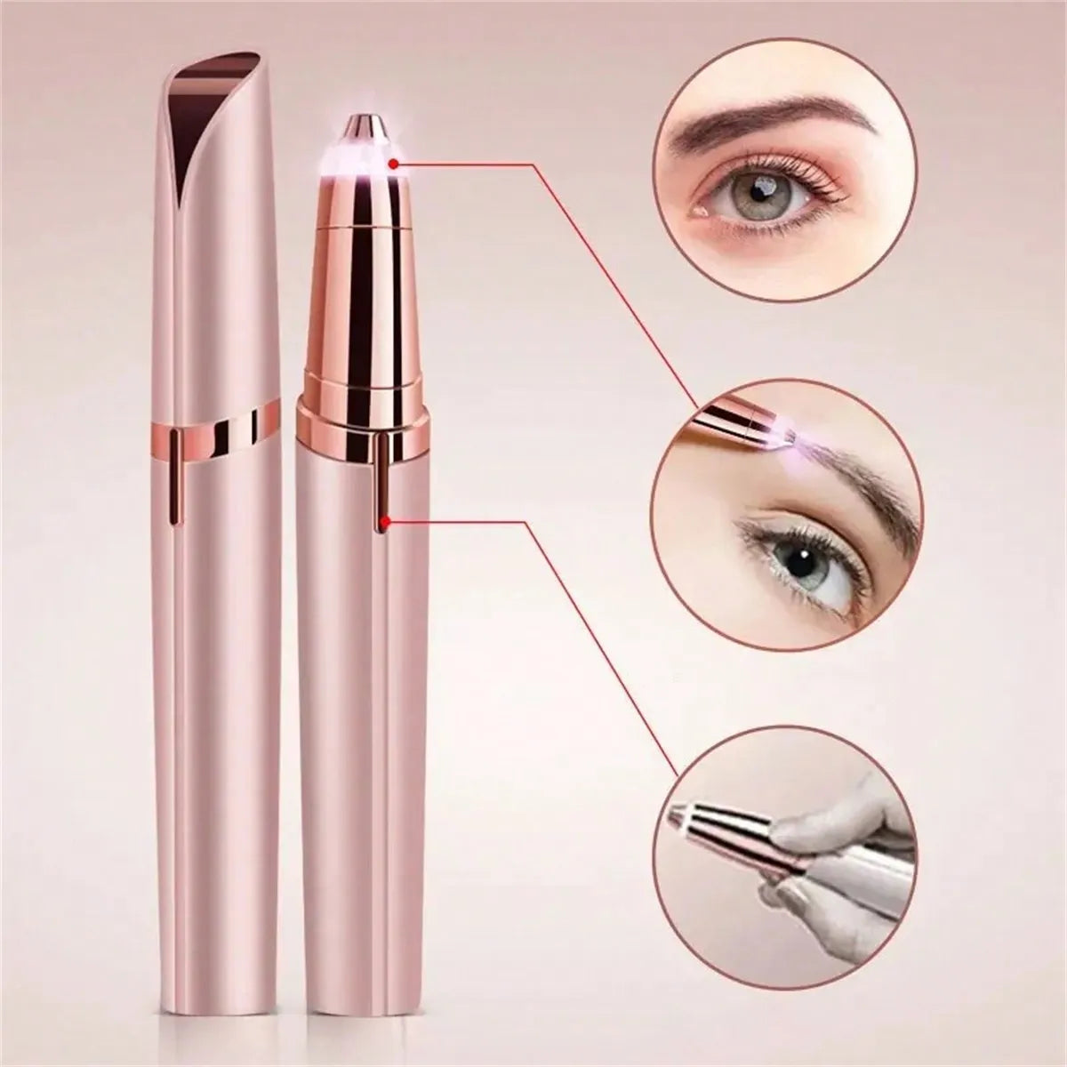 Bloom & Bare Electric Eyebrow Trimmer – Precision Micro-Blade Shaper