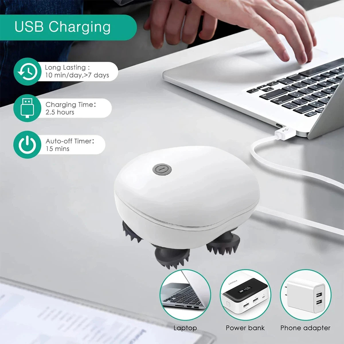Adjustable Speed Electric Head Massager