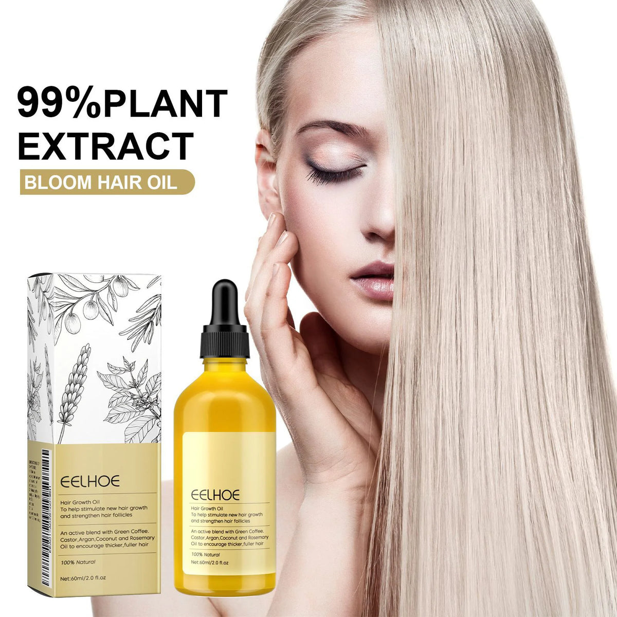 Bloom & Bare Rosemary Hair Growth Oil – Scalp Nourishing Treatment