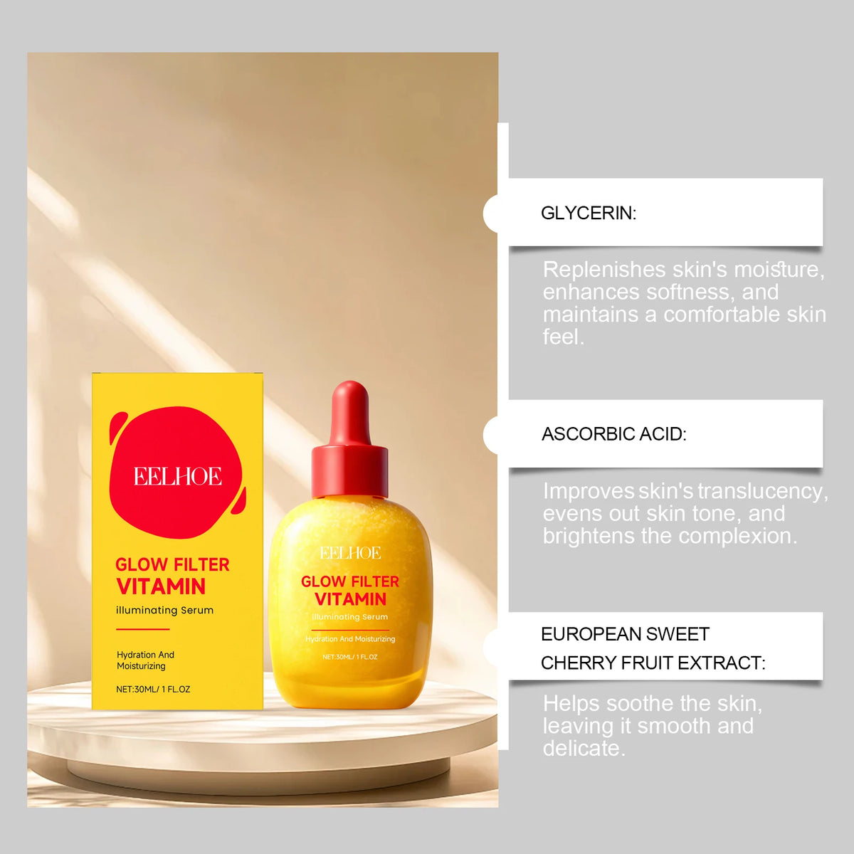 Bloom & Bare Vitamin C Barrier Serum – Brightening & Hydration
