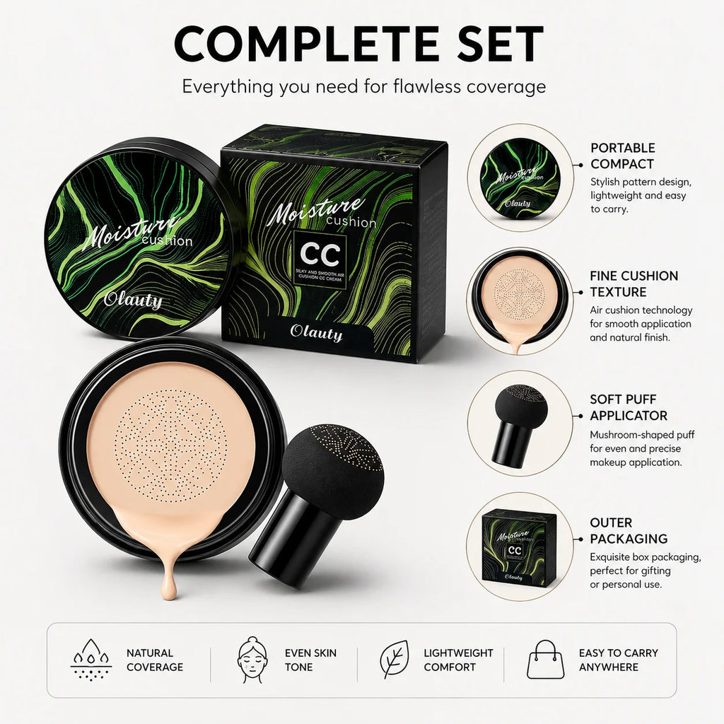 Bloom & Bare CC Cushion Foundation – SPF 40 Luminous Coverage
