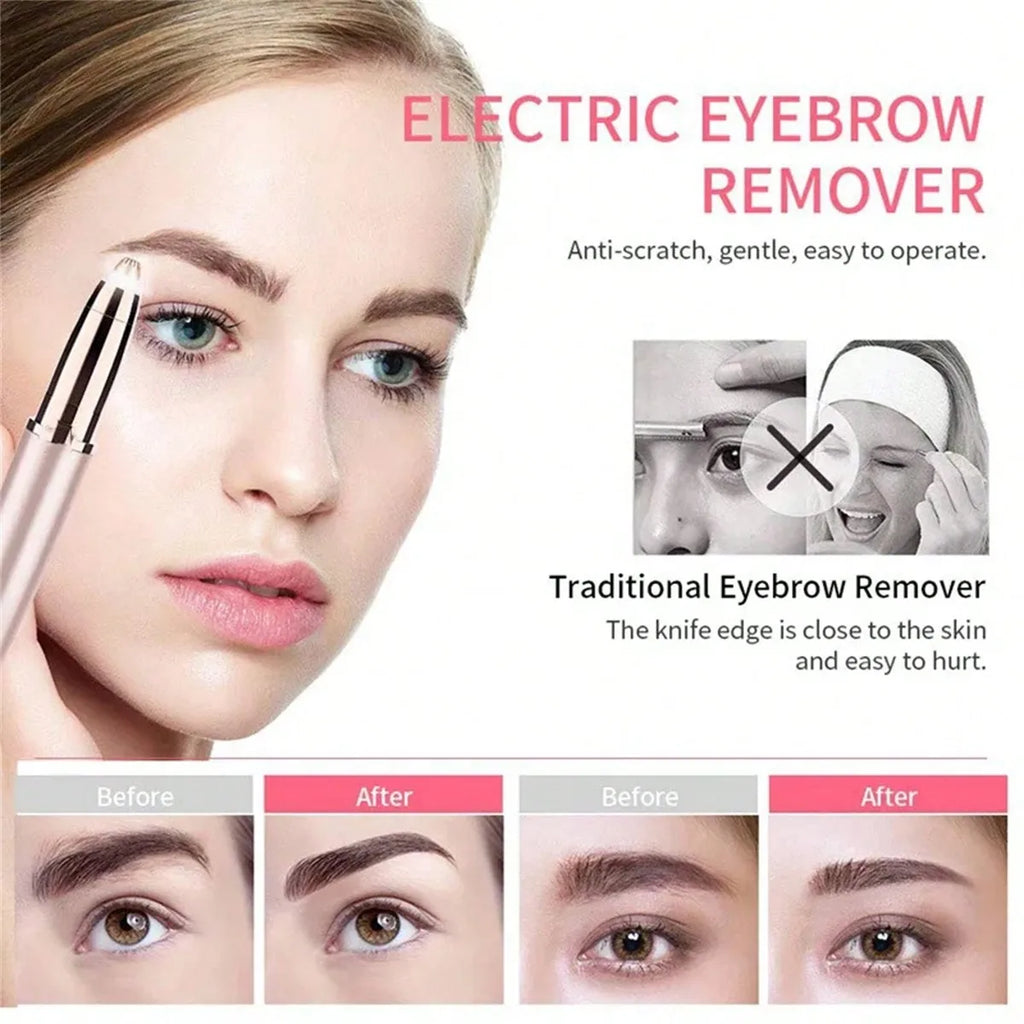 Bloom & Bare Electric Eyebrow Trimmer – Precision Micro-Blade Shaper