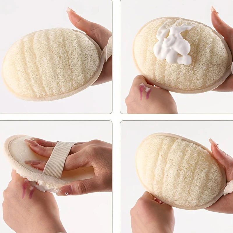Bloom & Bare Natural Loofah Scrubber – 100% Plant-Based Exfoliator