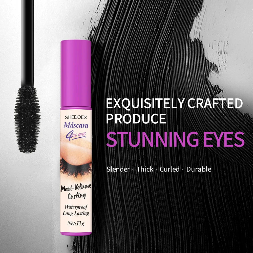 Bloom & Bare 4D Waterproof Mascara – Volume & Length Fiber Formula