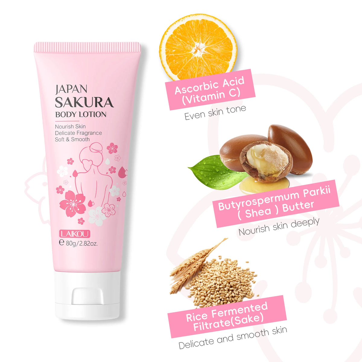 Bloom & Bare Sakura Shea Body Lotion – Cherry Blossom Nourishing