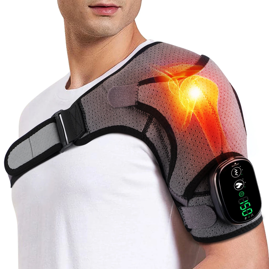 Electric Heating Shoulder & Knee Massager – Vibration Heat Therapy Brace