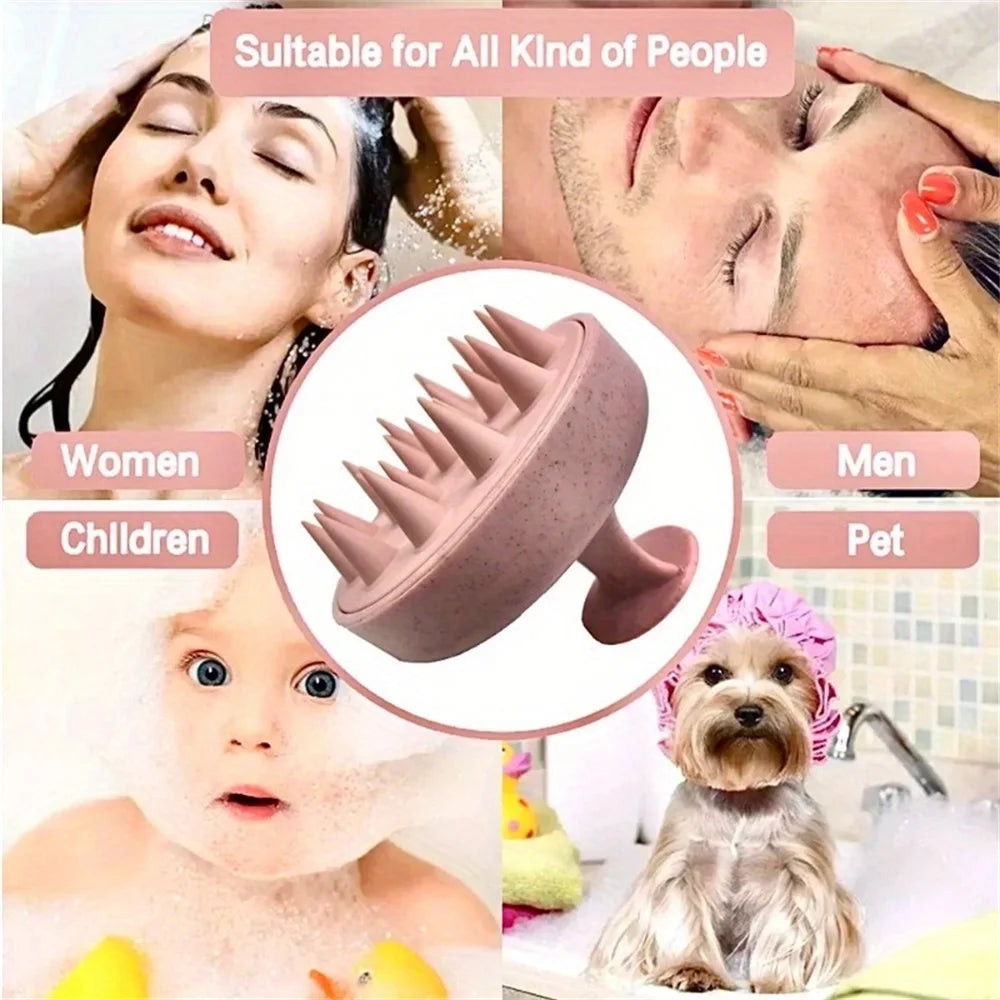 Bloom & Bare Scalp Massage Brush – Silicone Hair Growth Stimulator